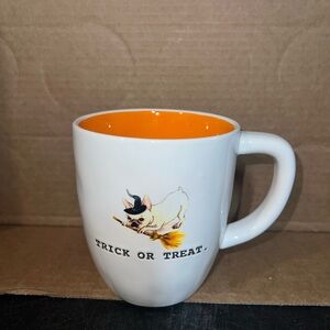 Rae Dunn Trick or Treat Mug - White and Orange